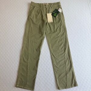 Love‎ Trends Womens Eco-Friendly Straight Leg Pants Olive Green High Rise NEW